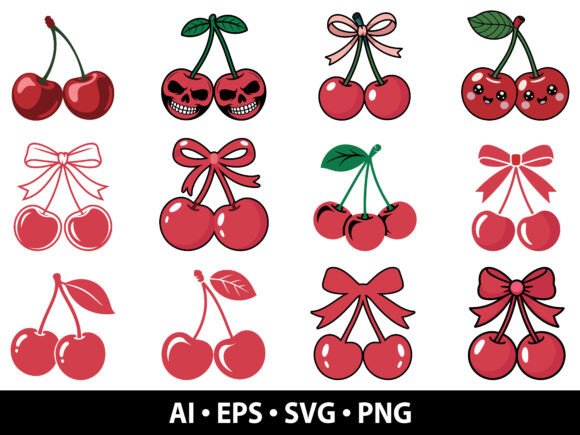 Download Cherry Vector SVG Bundle - Vector Collection