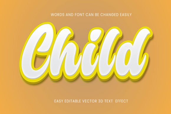 Download Child  - Vector 3d Editable Text Font - Vector Collection