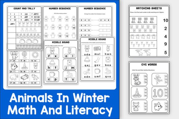 Download Winter Animal Theme Math and Literacy - Winter Collection