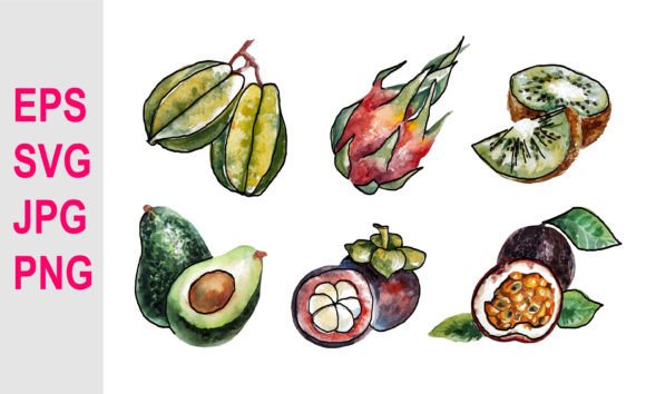Download Hand Drawing Watercolor Fruits SVG - Drawing watercolor Collection