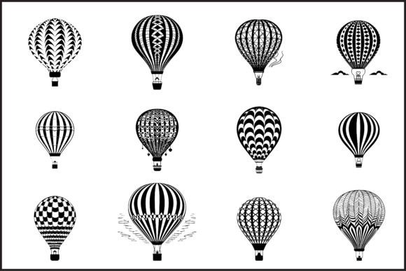 Download Hot Air Balloon Vector Silhouette - Vector Collection