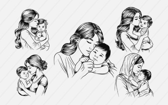 Download Mom Lover Vector Graphics Illustration - Vector Collection