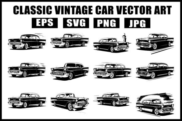 Download Retro Classic Car Vector Bundle - Vector Collection