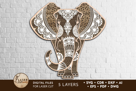 Download Elephant Vector Files for Laser Cutting - Vector Collection