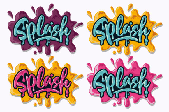 Download Colorful Splash Water Comic Vector - Vector Collection