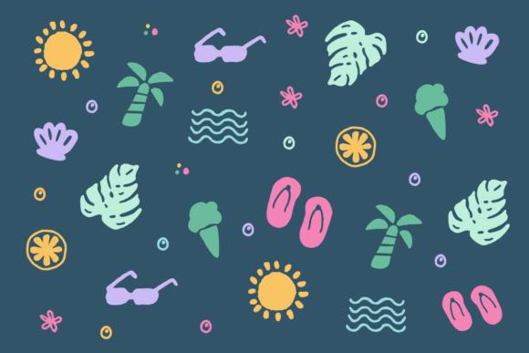 Download Summer Tropical Vacation Pattern Vector - Vector Collection
