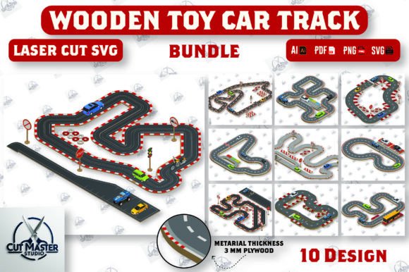 Download Wooden Toy Car Track Laser Cut Bundle - Toy Collection