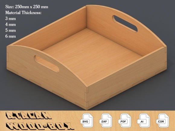 Download Tray Vector File Laser Cut Glowforge SVG - Vector Collection