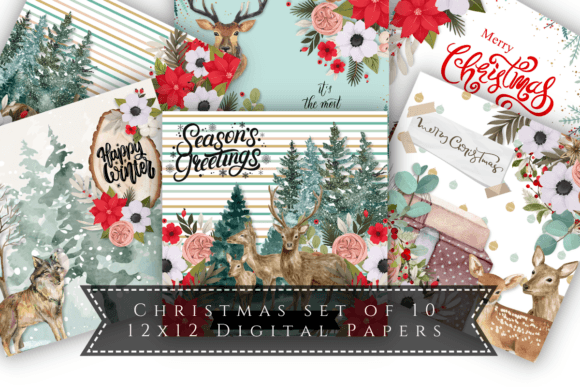 Download Christmas Digital Papers - Woodlands - Woodlands Collection