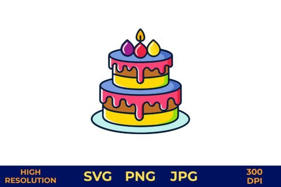 Download Birthday Cake with Candles Vector Art - Vector Collection