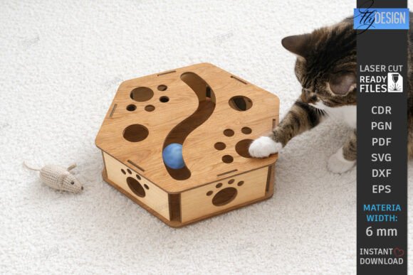 Download Cat Toy Maze Laser Cut | Pet Ball Games - Toy Collection