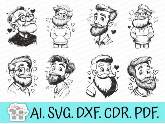 Download Grandpa Svg Vector Graphics for Laser - Vector Collection