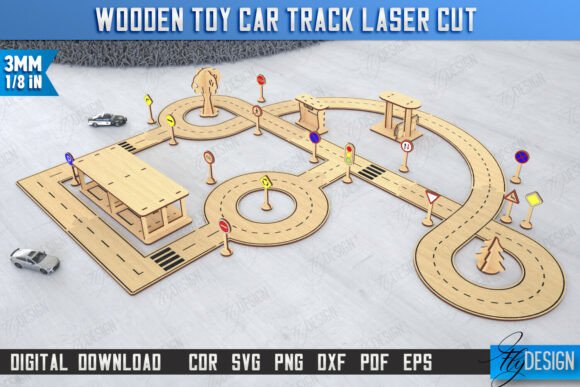 Download Toy Car Track Laser Cut | Road Model|CNC - Toy Collection